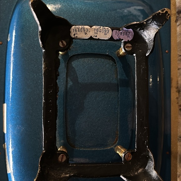 Vintage BRASS ENAMELED FOOTED Tray - Picture 4 of 11